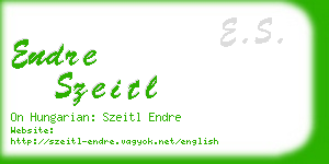 endre szeitl business card